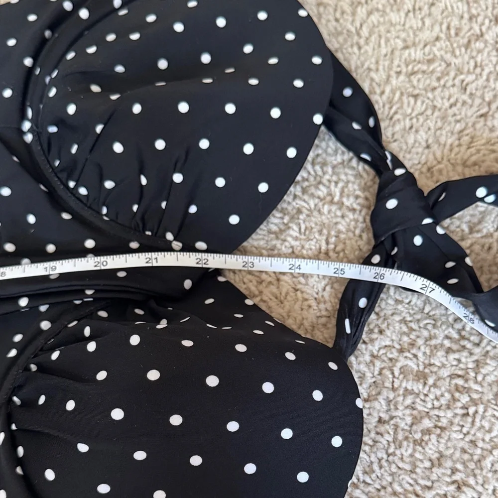 Swimsuits for All Women's One Piece Swimsuit Size 14 Polka Dot Black White EUC